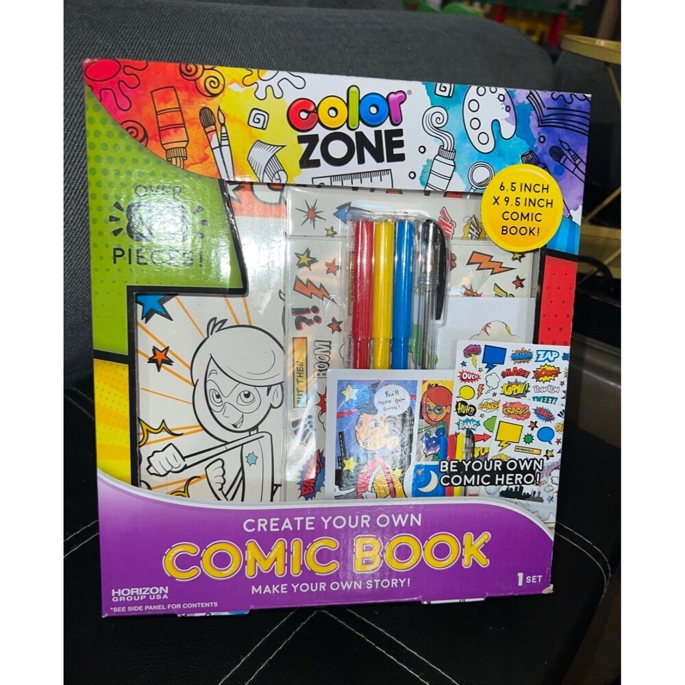 Color zone create your own comic book art set new in box